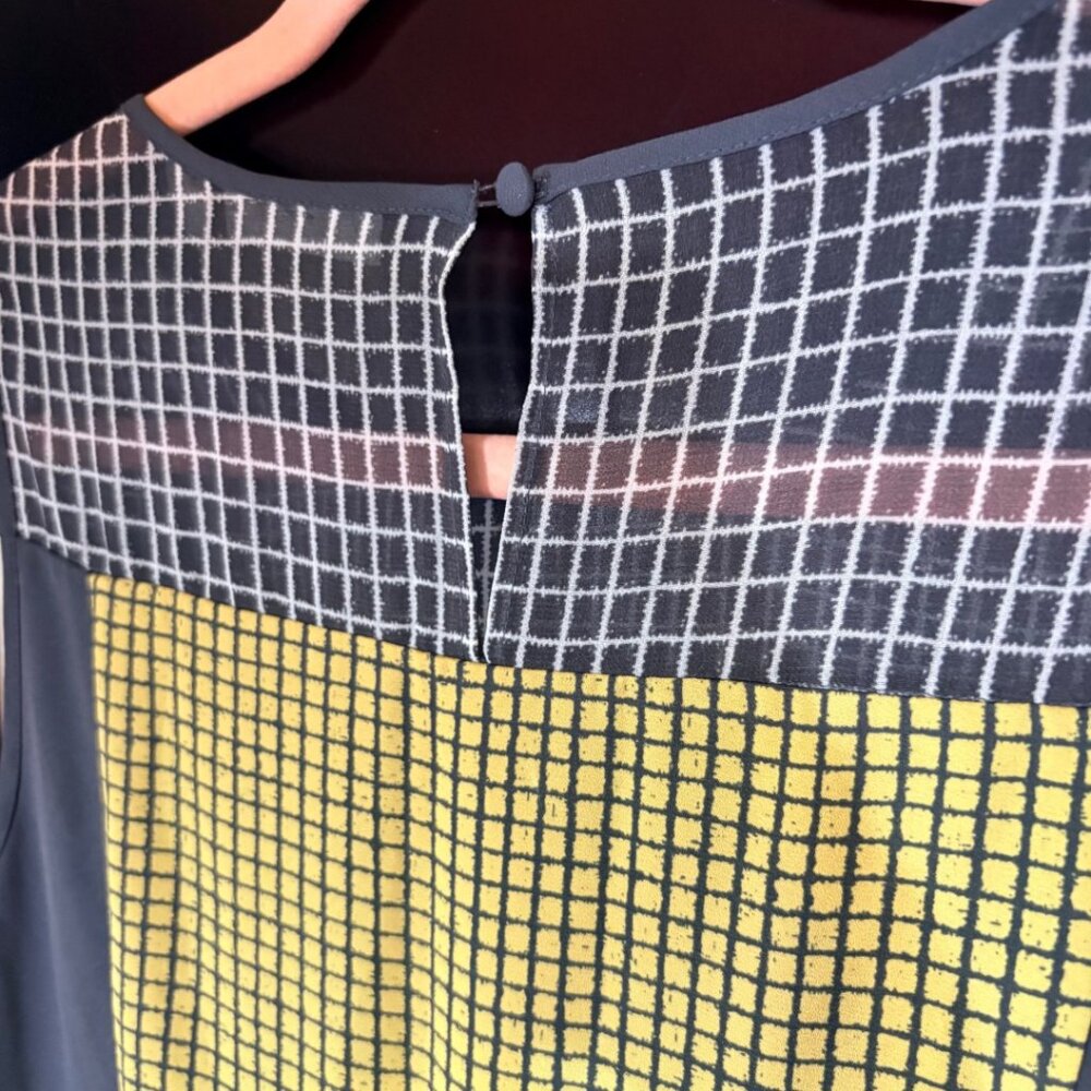 Halogen Geometric Colorblock Sleeveless Dress Size 8 Petite - Picture 8 of 12